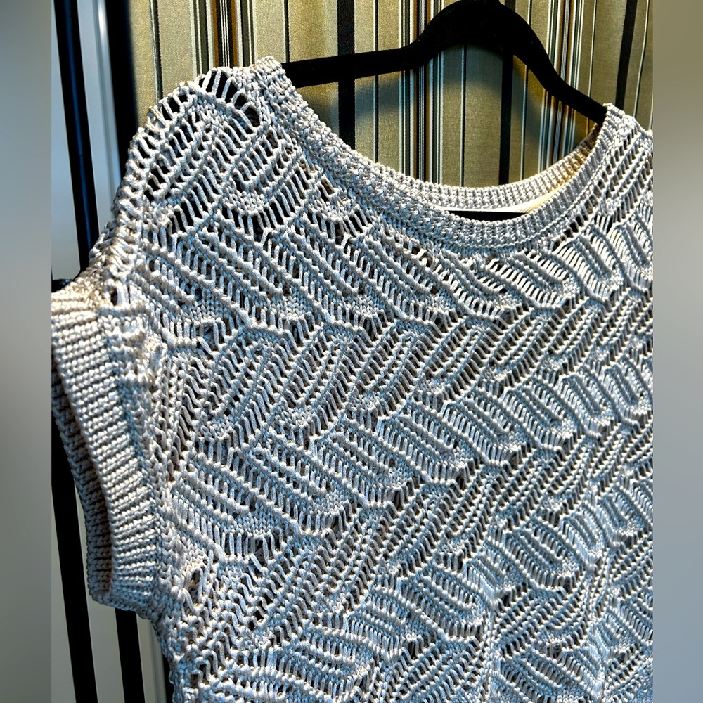 WHBM loose crochet sweater